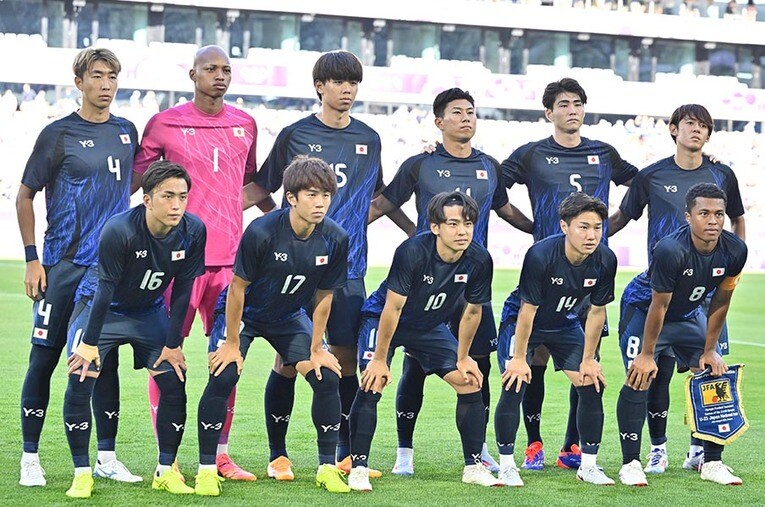 男子サッカー、日本代表が5−0の快勝を飾ったパラグアイ戦。しかし取材ブースは、キックオフ直前までドタバタだったそうだ ／ photograph by Takuya Nakachi/JMPA