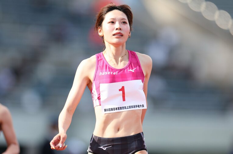 ゴールデングランプリの女子100mハードルで29歳ながら日本歴代3位の好記録をマークした中島ひとみ（長谷川体育施設）。高校以来の長い雌伏の時を超えて復活 ／ photograph by AFLO