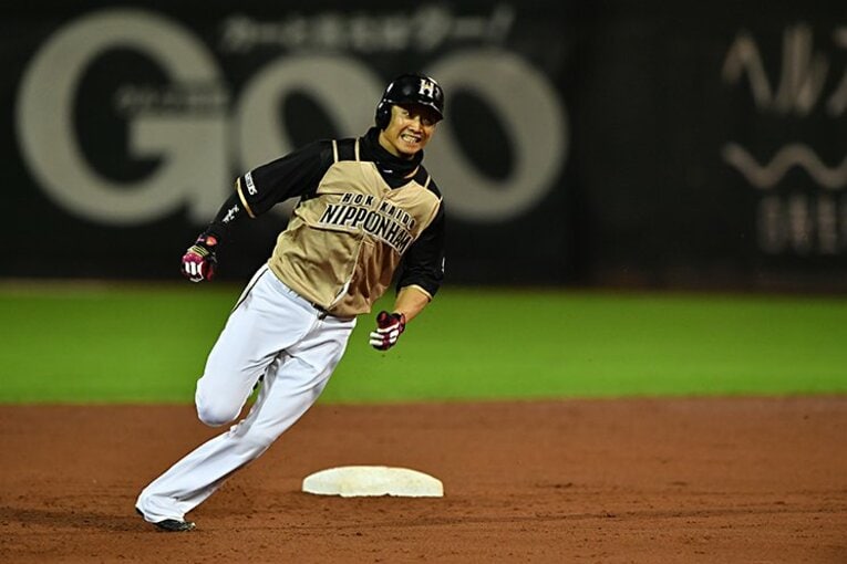 走攻守三拍子そろう西川は、いまやファイターズに欠かせない選手となっている　©Hideki Sugiyama