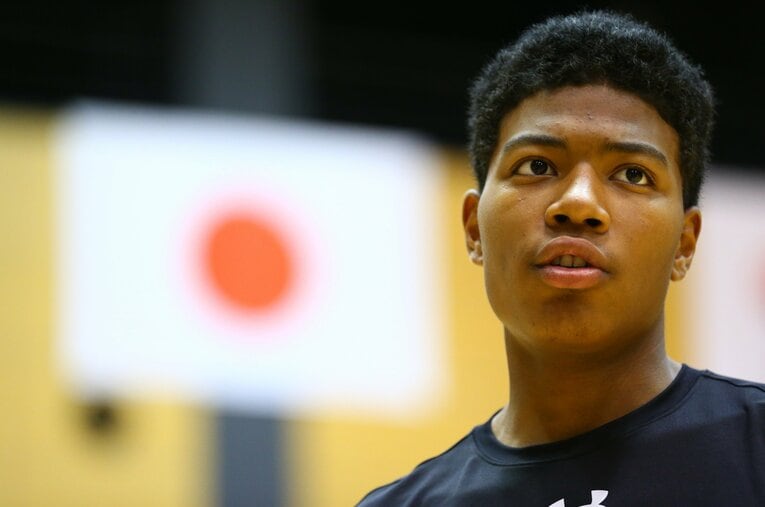 2015年、高校生で唯一日本代表候補に名を連ねた頃の八村塁。「日本代表」に対する想いは特別なものがある ／ photograph by AFLO SPORT