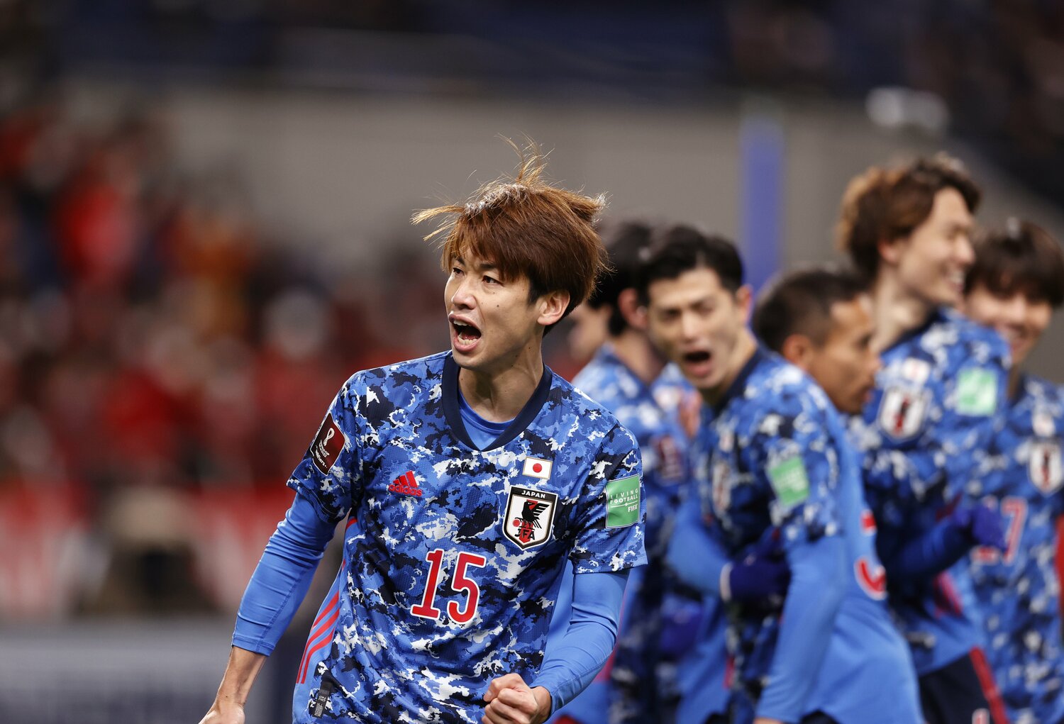 13分のPKを落ち着いて決め、大迫は試合の流れを一気に日本に引き寄せた　©Atsushi Tokumaru/JMPA