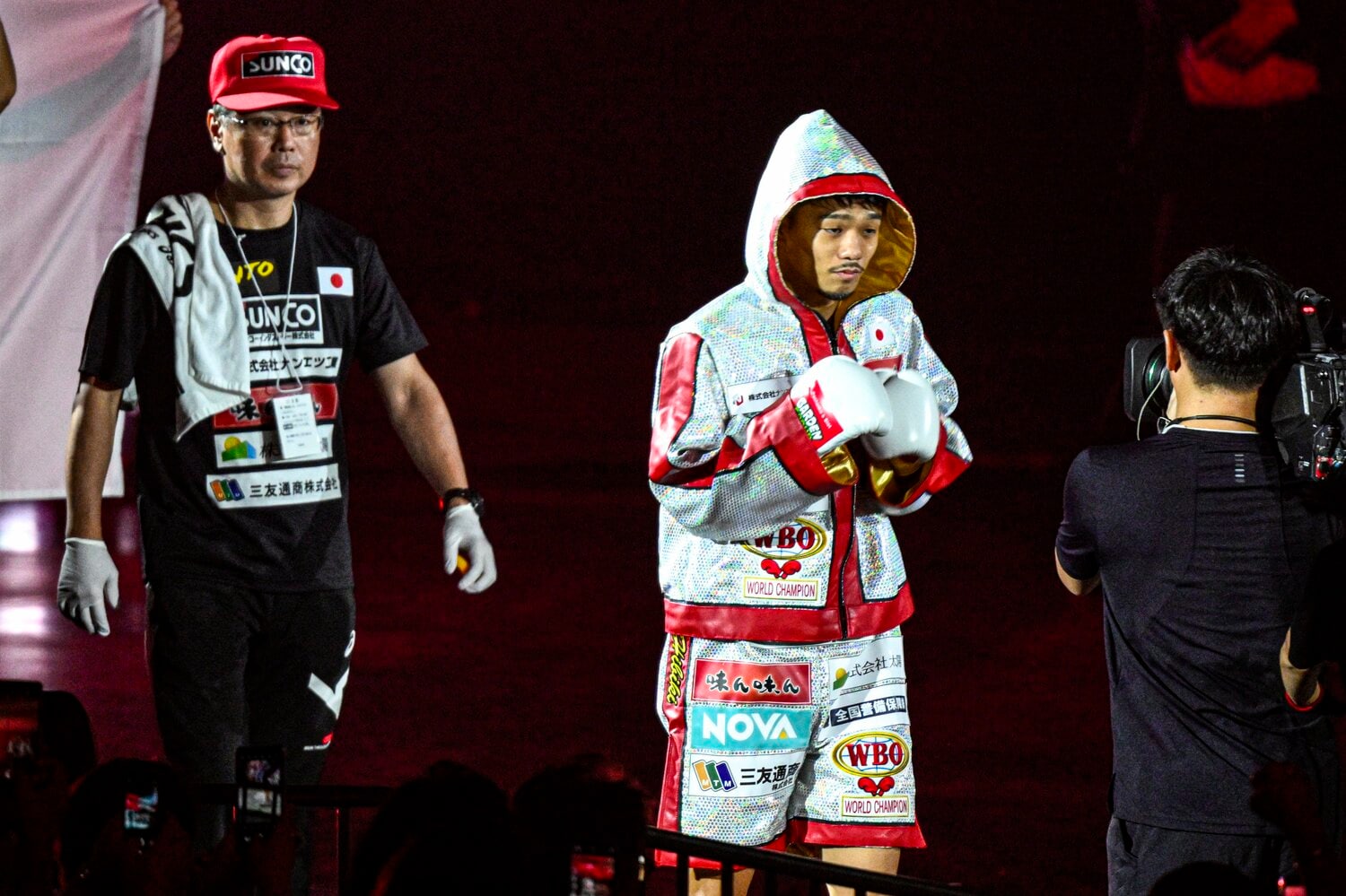 モロニーの双子の弟であるアンドリューにKO勝ちしている中谷潤人　©︎Takuya Sugiyama