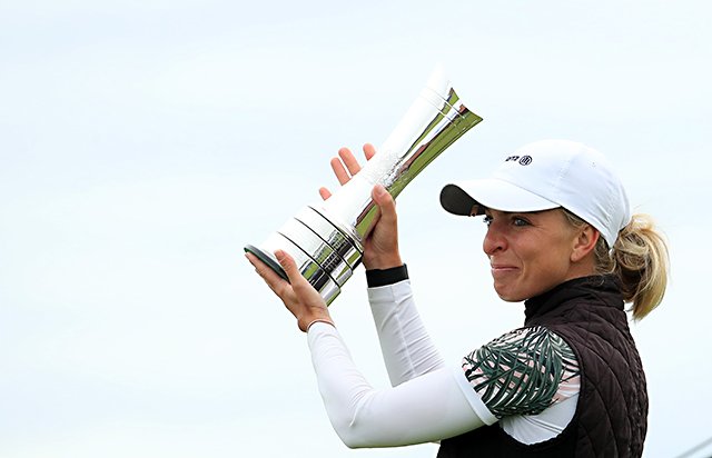 横峯と同じ年に米ツアーでのキャリアをスタートさせたポポフ（27歳）。先日の全英女子オープンで初優勝を飾った　©Getty Images