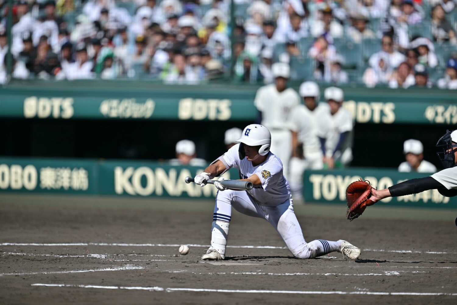 準決勝、日大三戦。この試合、県岐阜商のバント成功数は「2」、日大三は「6」だった　©Hideki Sugiyama