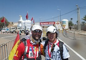 ゴール直後にスペイン人のモレーノさんと