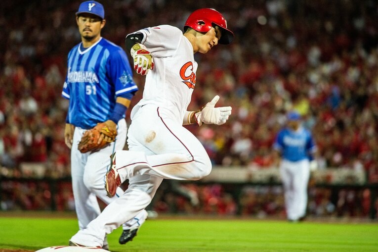 広島時代の西川龍馬の勇姿　©︎Nanae Suzuki