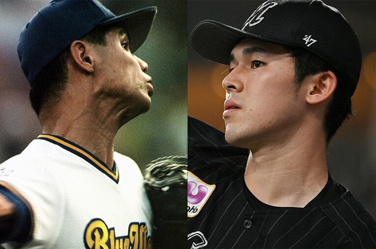野田浩司と佐々木朗希。1試合最多「19奪三振」の記録保持者だ ／ photograph by Sports Graphic Number