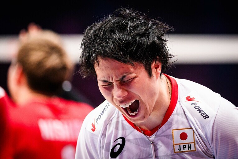 山本智大（VNL決勝フランス戦）©︎Volleyball World