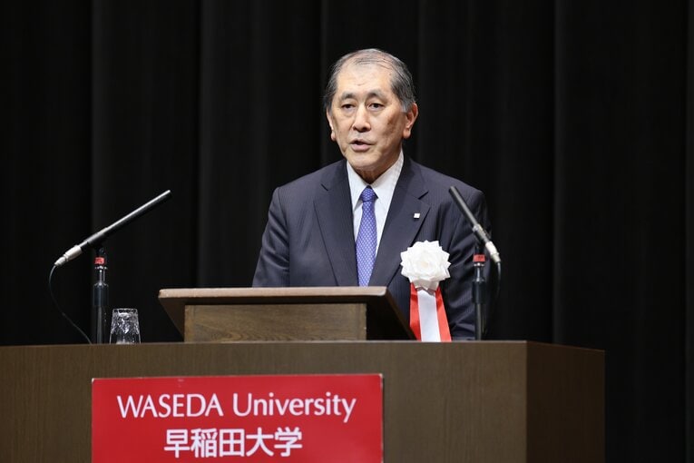 今年9月に退任した田中前総長　©JIJI PRESS