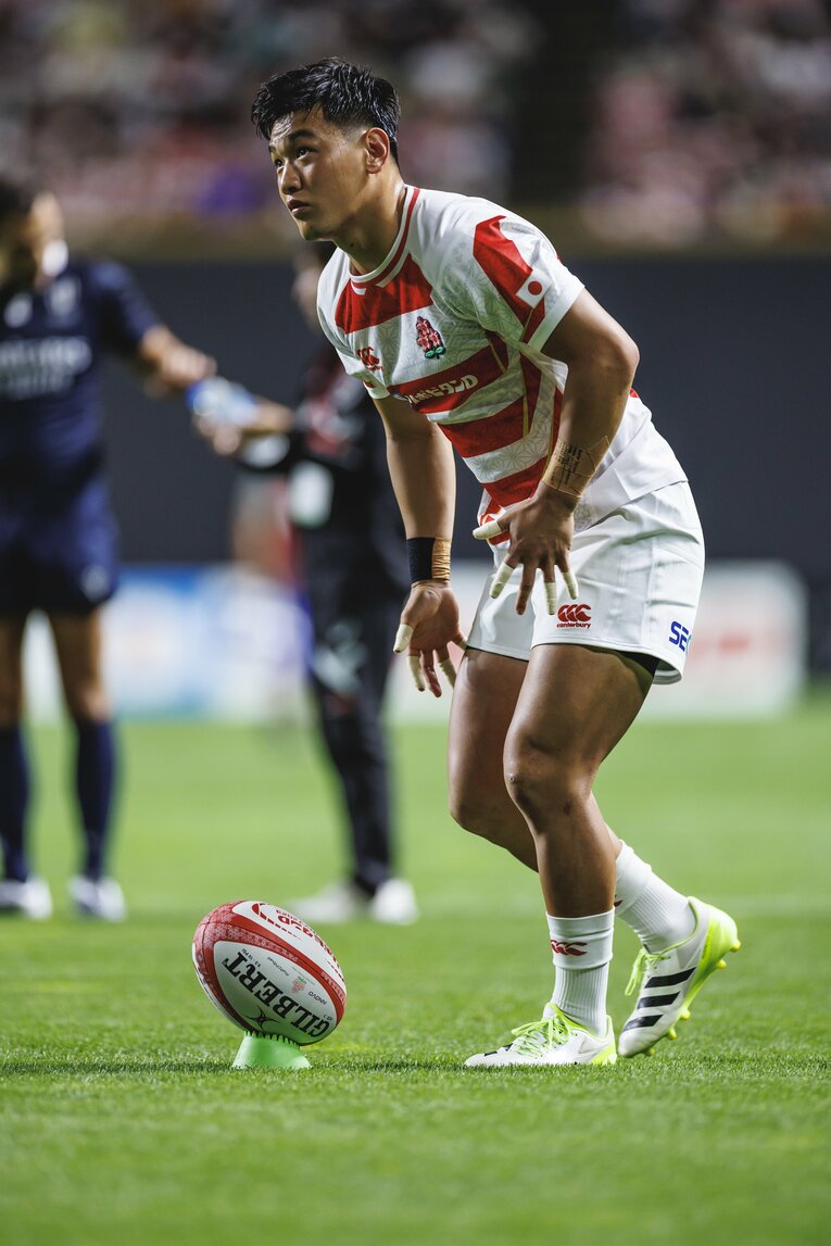 正確なキックで得点を重ねたSO李承信　©︎Kiichi Matsumoto