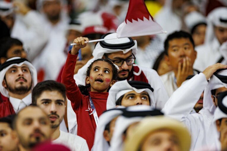 カタールサポーター　©Kiichi Matsumoto/JMPA