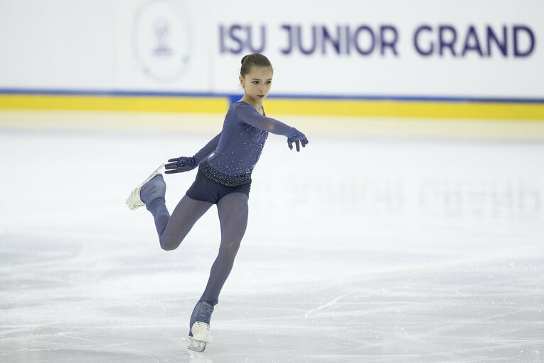 2019年のジュニアグランプリシリーズでのワリエワ　©Getty Images