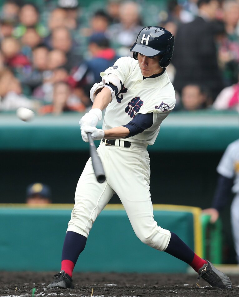 北照高校時代は3度甲子園に出場。高校3年時には主将を務め、高校日本代表にも選出された（2013年撮影）©︎JIJI PRESS