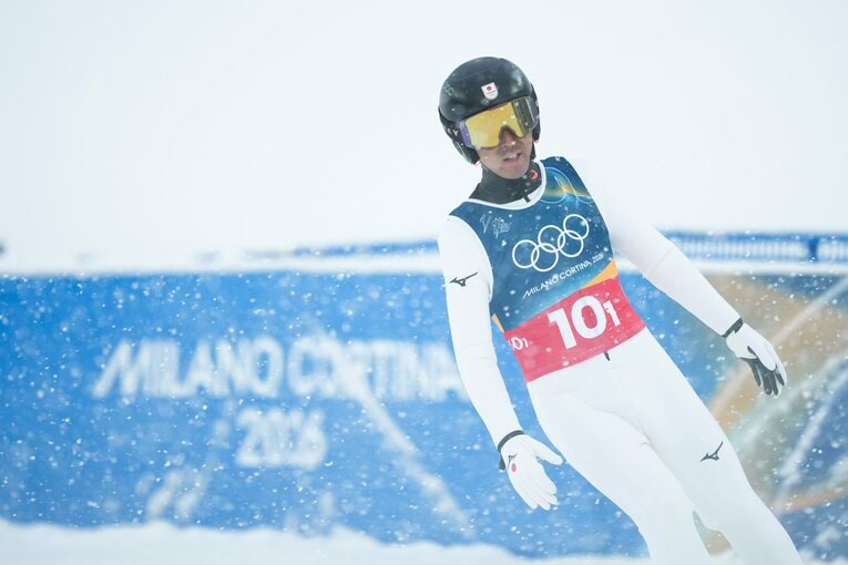 ミラノ五輪に挑んだ渡部暁斗　©Tsutomu Kishimoto／JMPA