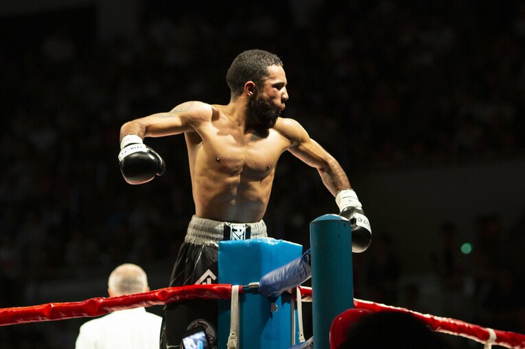 山中との第1戦では強さを見せたようにも見えたが、試合後にドーピング違反が発覚　©Naoki Kitagawa