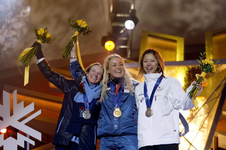 ソルトレイクで銅メダルを獲得した里谷多英