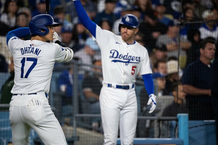 「大谷→フリーマン」の並びがドジャース打線の定番だったが、ベッツ離脱中は果たしてどうなるか　©Nanae Suzuki