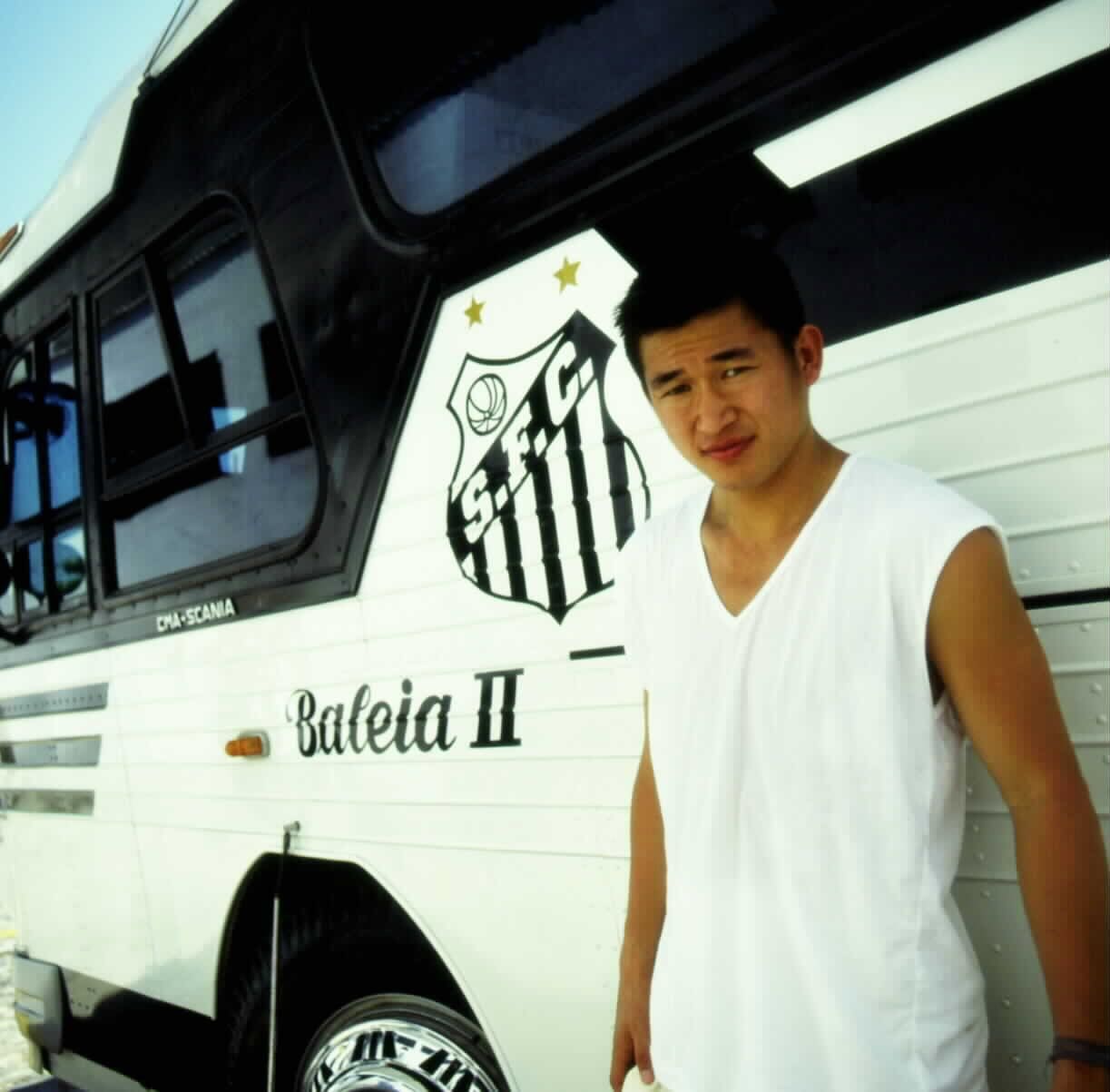 94年、サントスを訪れた際のカズ　©Kazuaki Nishiyama