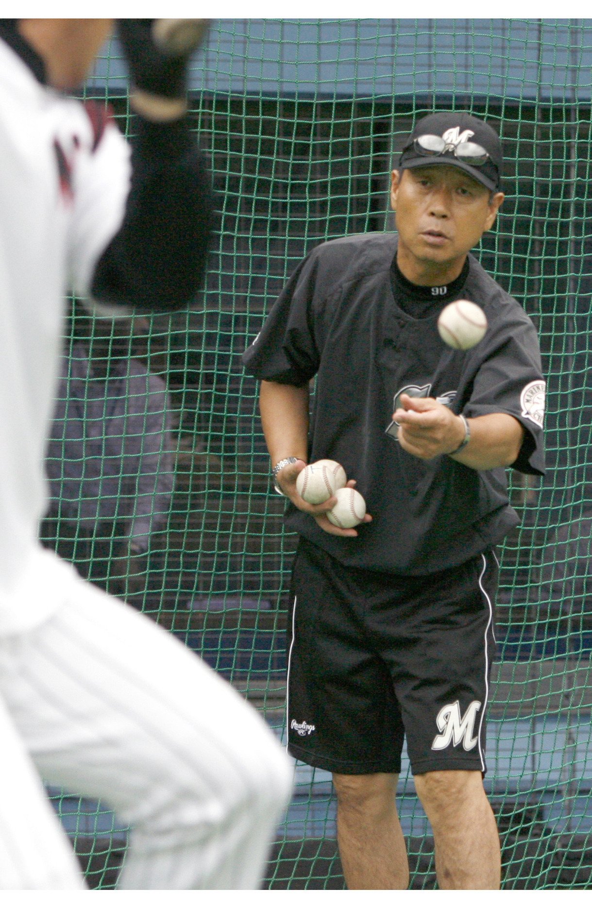 ロッテコーチ時代（2006年）©︎KYODO