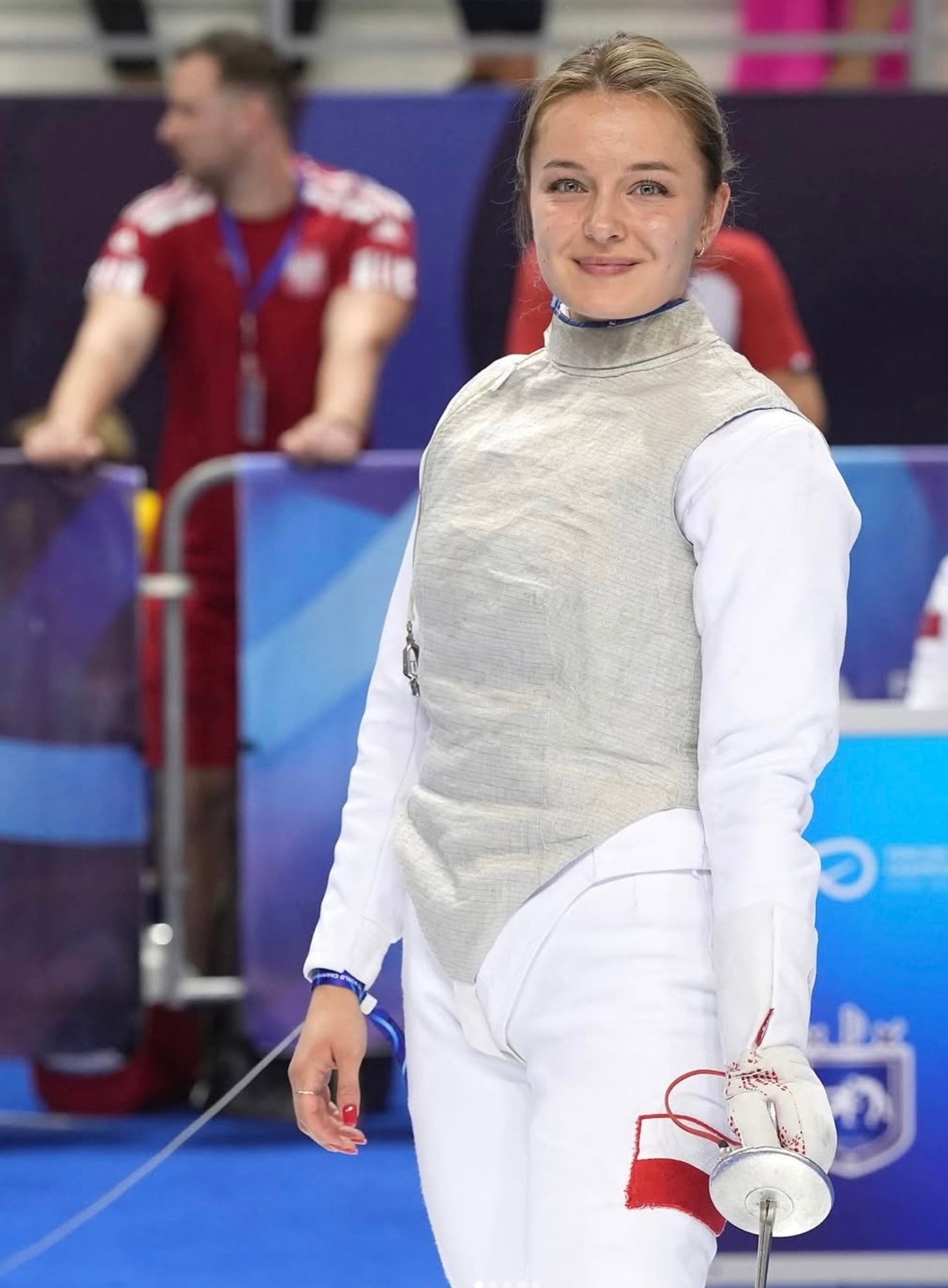 フェンシング女子フルーレのポーランド代表でもある妻アレクサンドラ・イェグリンスカさん（本人公式Instagramより）