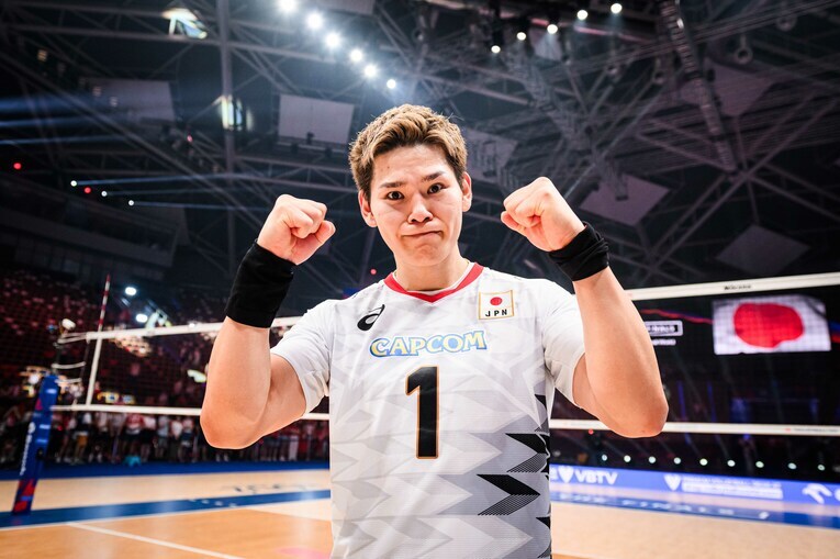 西田有志（VNL準決勝スロベニア戦）©︎Volleyball World