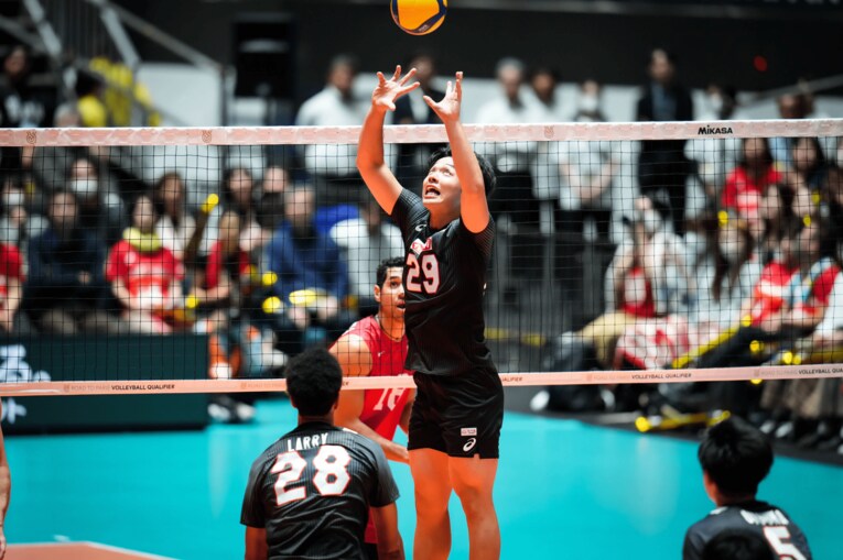 エジプト戦のコートに立った山本龍　©︎FIVB