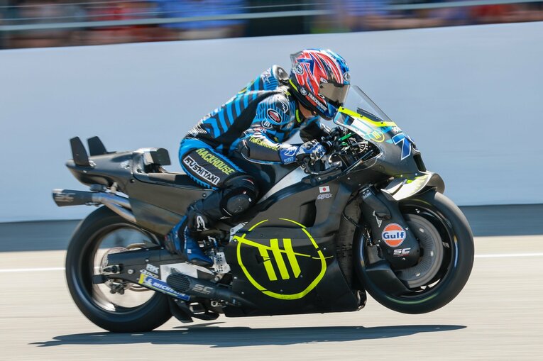 アプリリアでテストに臨んだ小椋藍の走り　©Satoshi Endo