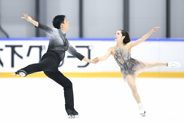 今季の国際大会初戦となった木下グループ杯フリーの演技　©Asami Enomoto