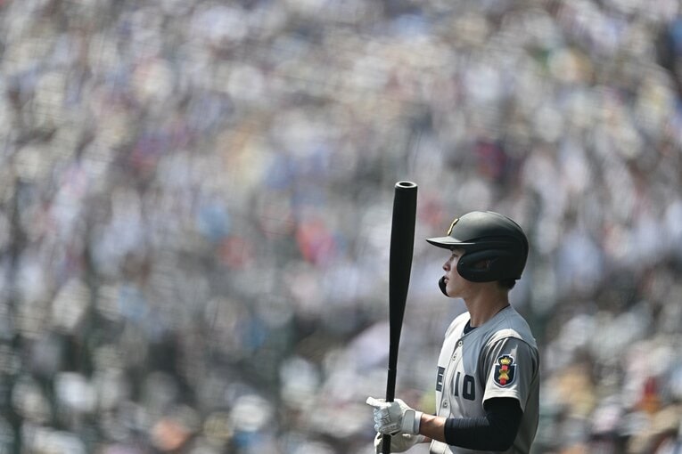 準決勝・土浦日大戦での丸田　©Hideki Sugiyama