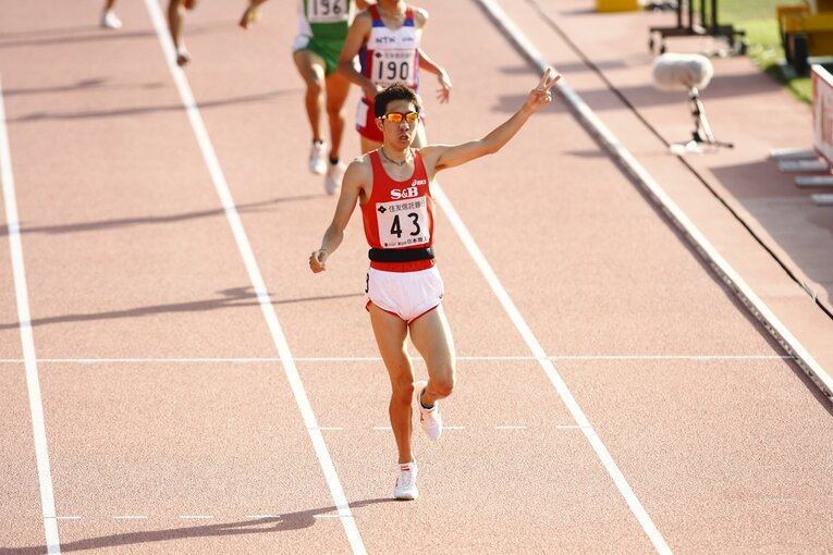日本選手権男子1500mに出場した上野裕一郎　©Tamon Matsuzono