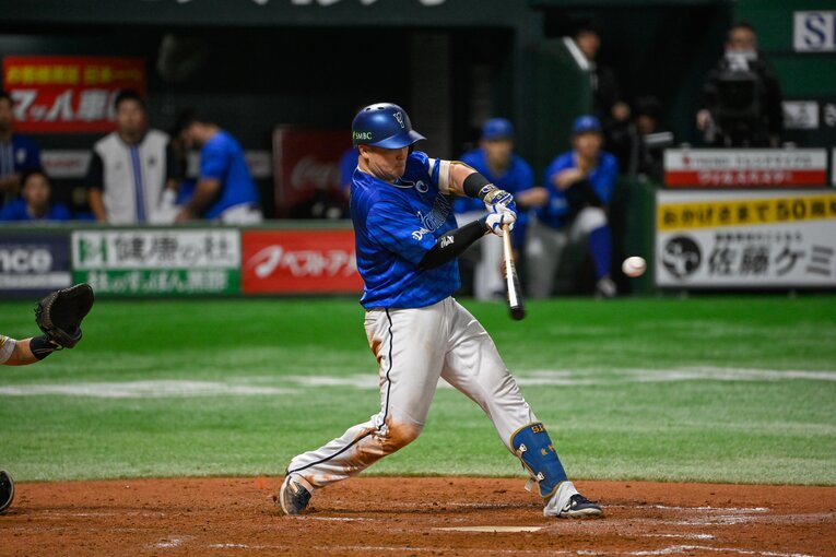 日本シリーズ第5戦、4回に牧秀悟の一発が飛び出す　©︎Nanae Suzuki