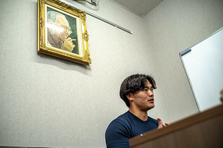 明治大ラグビー部キャプテン・廣瀬雄也（2023年）　©︎Takuya Sugiyama