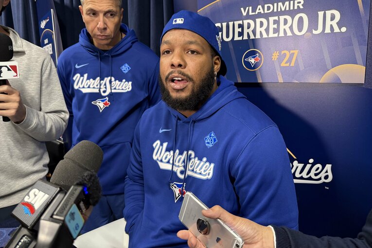 【“テレビに映らない”WS写真】前日会見のゲレーロ…写真はまだまだ続きます　©Naoyuki Yanagihara