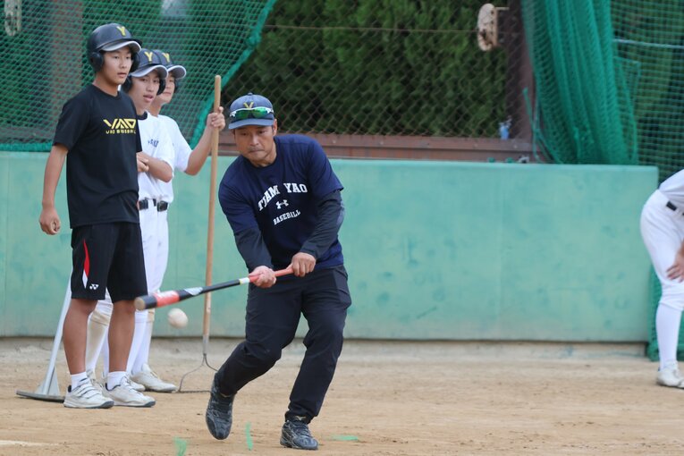 八尾高校の長田監督　©Fumi Sawai
