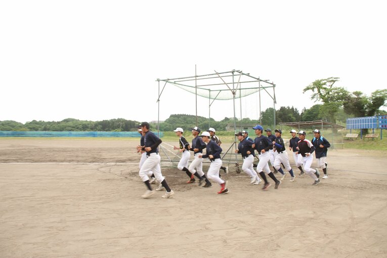 3学年20人がそろってのランニング（今夏大会前）
