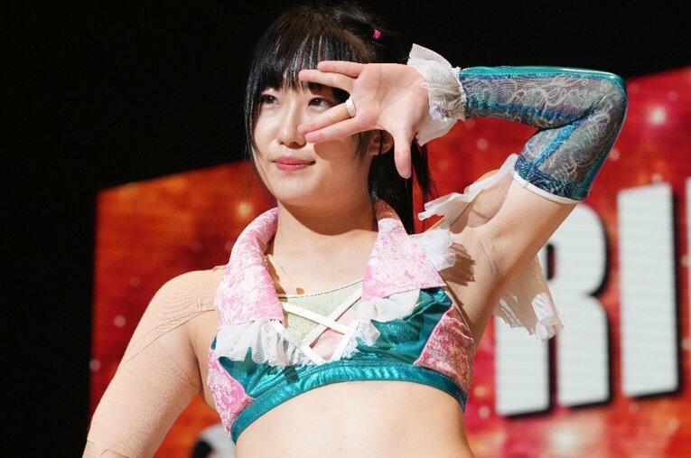 2023年12月25日にデビューしたスターダムの新人女子レスラー・玖麗さやか ／ photograph by Essei Hara