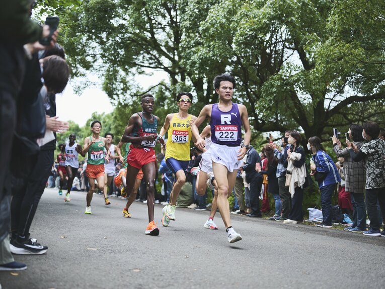 昨年の箱根駅伝予選会で個人21位、チーム内1位だった國安広人（当時1年）。須磨学園から今年立教大に入学した　©Yuki Suenaga