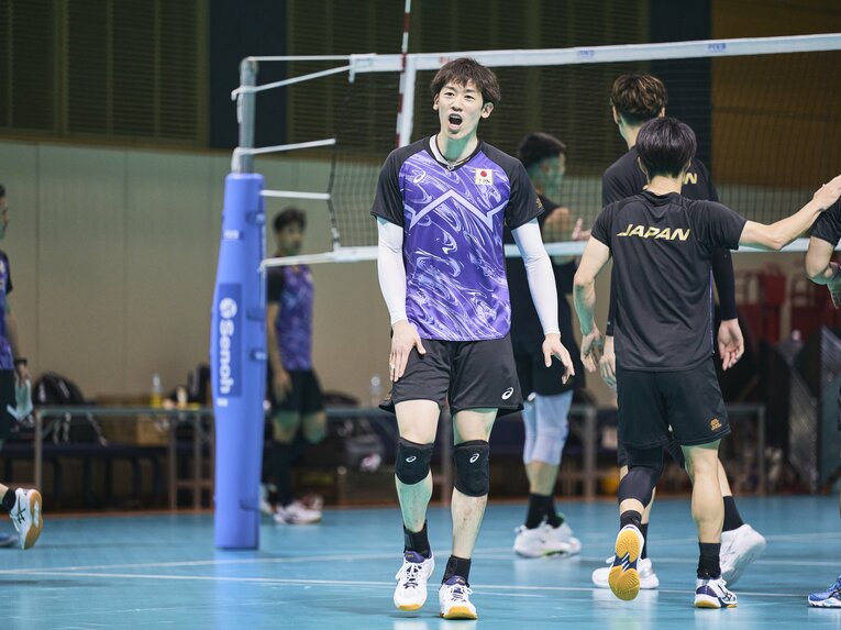 石川祐希（日本代表合宿の練習風景）©︎Yuki Suenaga