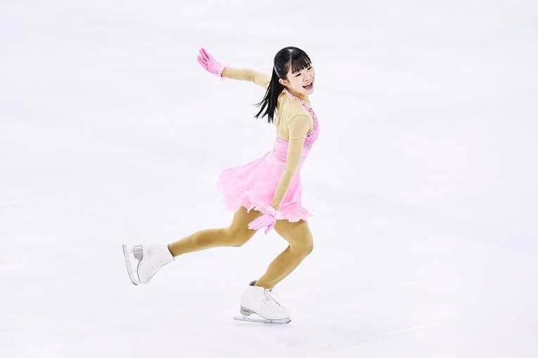 【フィギュアスケート：レア写真】2022年、ジュニア時代の中井亜美（当時14歳。写真は右に続きます）　©Getty Images