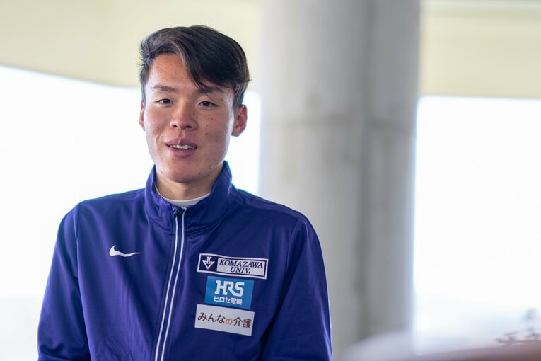 山川いわく、佐藤に走り方を教えてもらうと「圭汰が言うと簡単そうなんですけど、難し過ぎる（笑）」そう　©Shiro Miyake