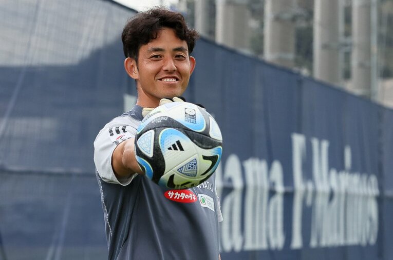 3年半ぶりに古巣の横浜F・マリノスに復帰したGK飯倉大樹（36歳）。自らのGK論や移籍にいたる心情を明かした ／ photograph by Shigeki Yamamoto