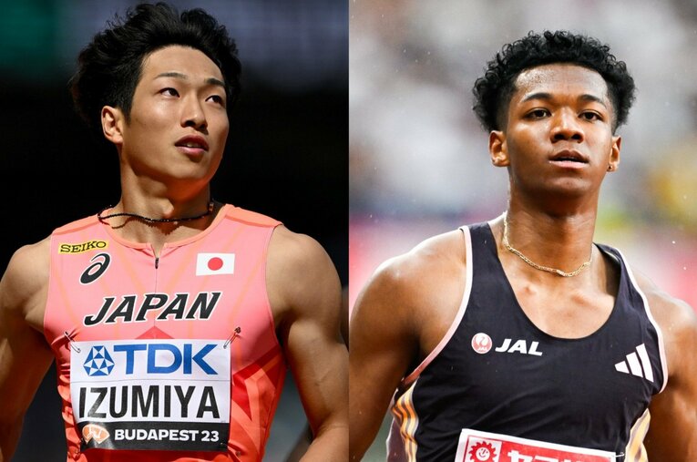 かつては「世界から最も遠い」といわれたハードル種目でメダルを狙う泉谷駿介（左）と村竹ラシッド（右） ／ photograph by (L)Getty Images、(R)Asami Enomoto