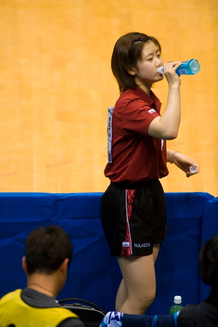 大学時代の福原愛 ／ photograph by Takuya Sugiyama