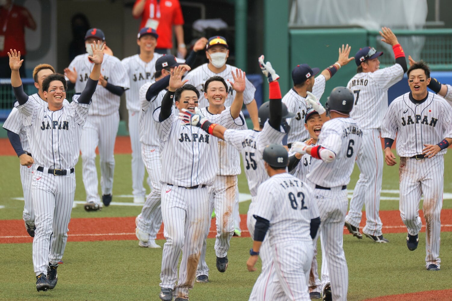 東京五輪の初戦、ドミニカ戦は接戦の末のサヨナラ勝ちだった　©JIJI PRESS