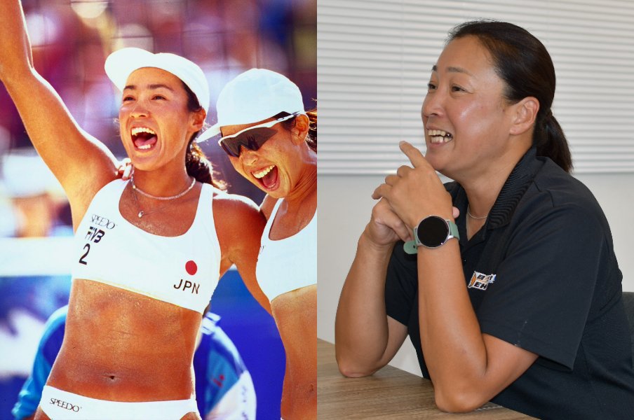 女子ビーチバレー“本当にあった偏見”「妊娠する」「チャラチャラしてるスポーツ」全日本エースから転向した佐伯美香は、世間の目をどう変えたのか？＜Number Web＞ photograph by L)Getty Images、R)NumberWeb