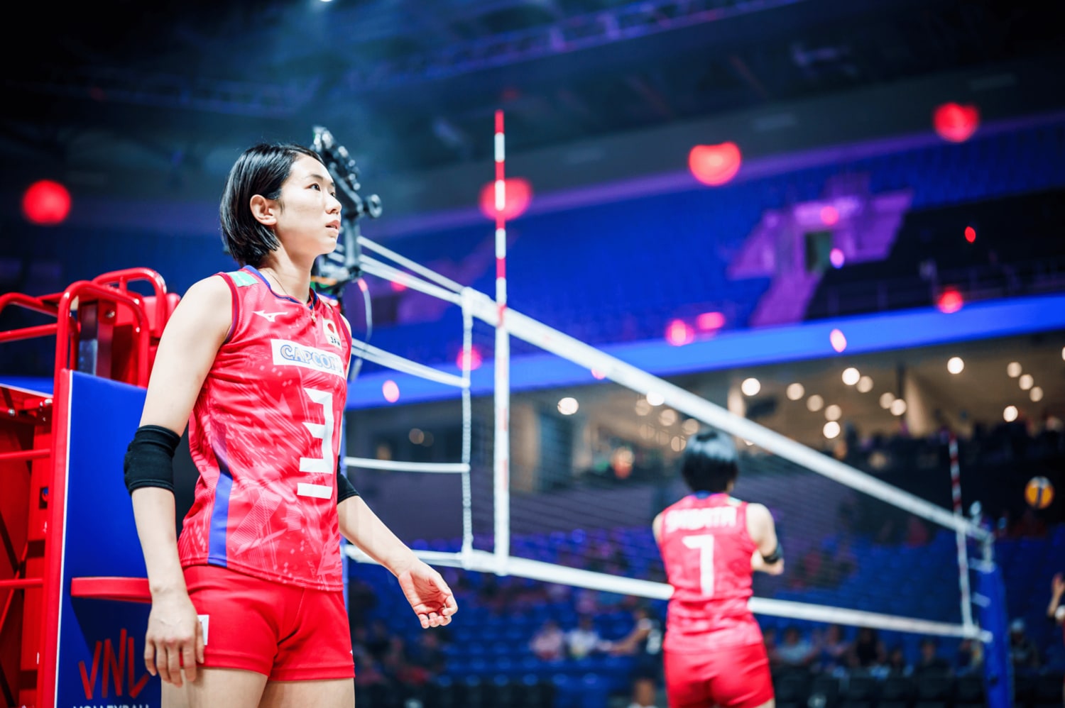 今年のネーションズリーグでは「7位」でフィニッシュした日本　©︎FIVB