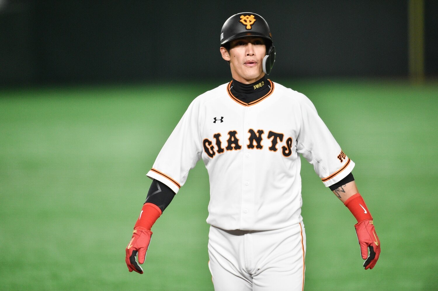 日本ハムから移籍。2017年から21年まで巨人でプレーした陽岱鋼 ©Nanae Suzuki