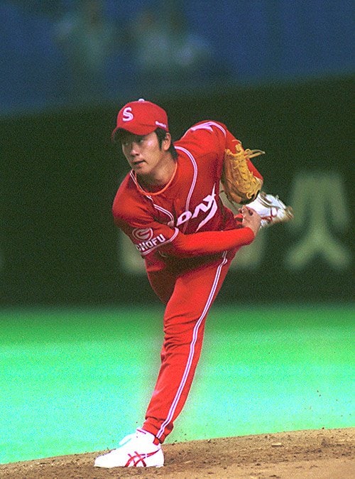 後に巨人へ入団する当時のエース野間口　©︎BFP/AFLO