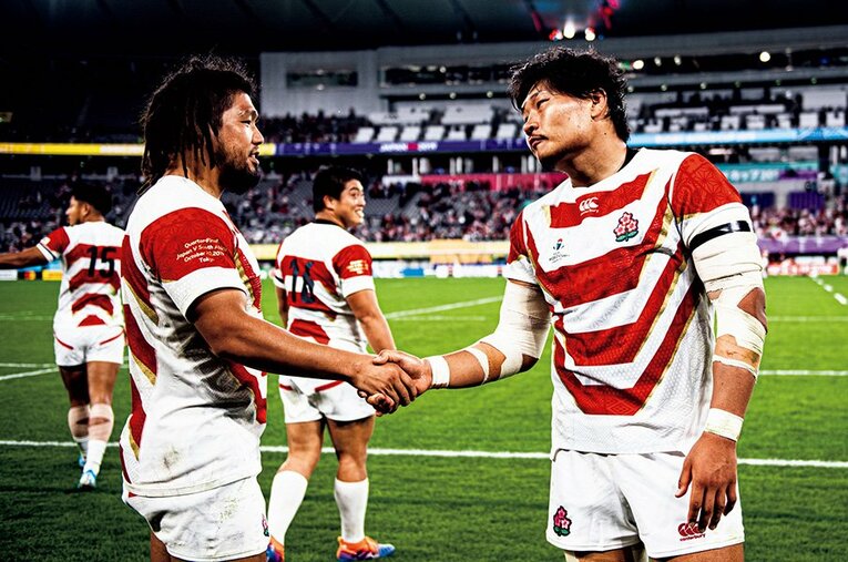 1年前のW杯で日本代表をけん引した堀江翔太（左）と稲垣啓太 ／ photograph by Atsushi Kondo