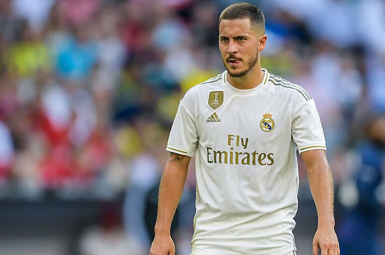 憧れのジダンの下へやってきたエデン・アザール。銀河系軍団の新エースとして懸かる期待は相当のものだ。 ／ photograph by Getty Images